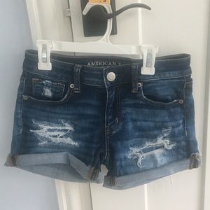 American Eagle High Rise Jean Shorts